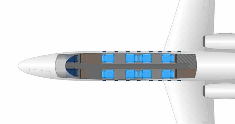Learjet 45 XR scheme