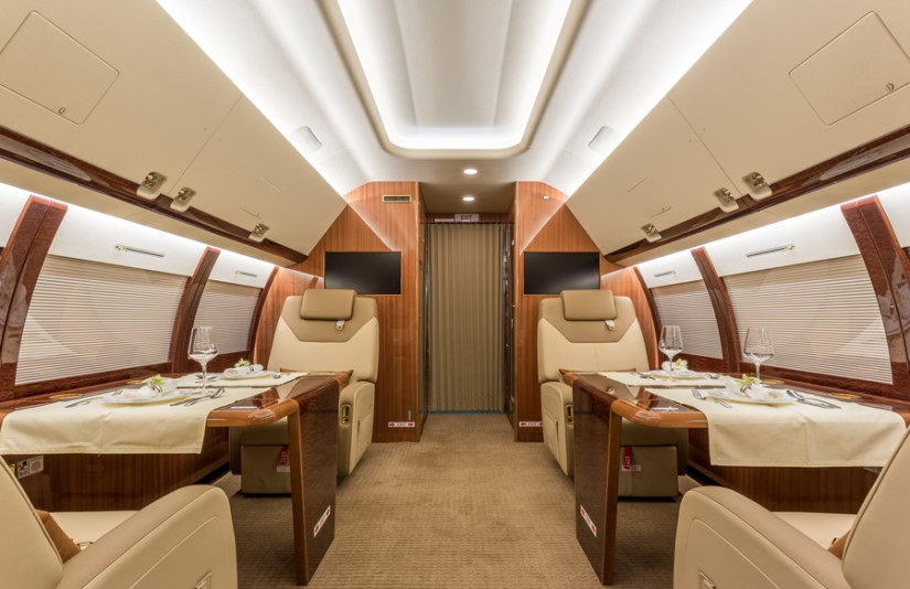 Sukhoi Business Jet cabin