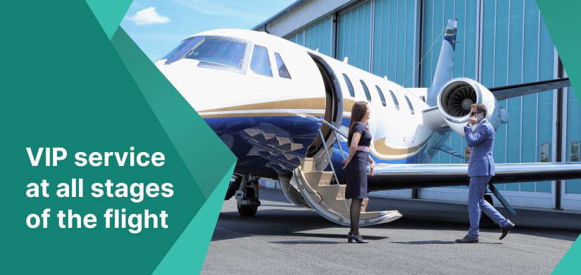vip service at all stages of the flight