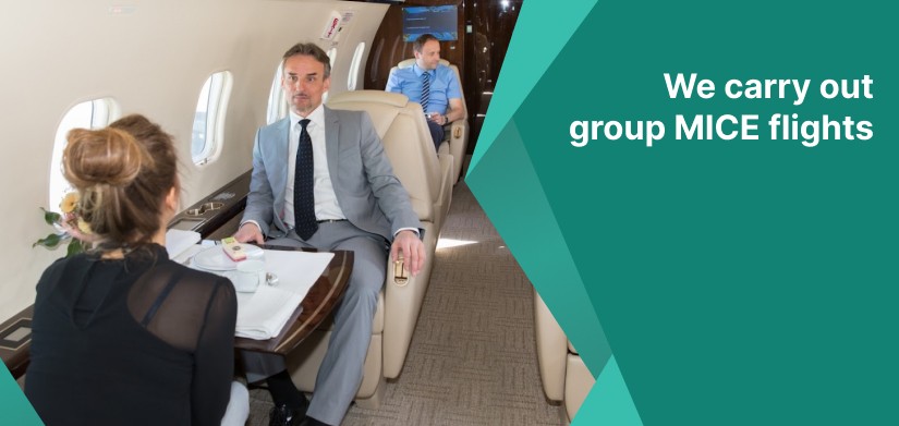 MICE flights on private jets