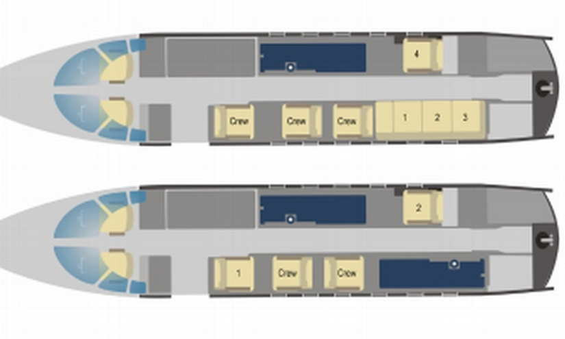 Beechcraft Hawker 800 XP scheme